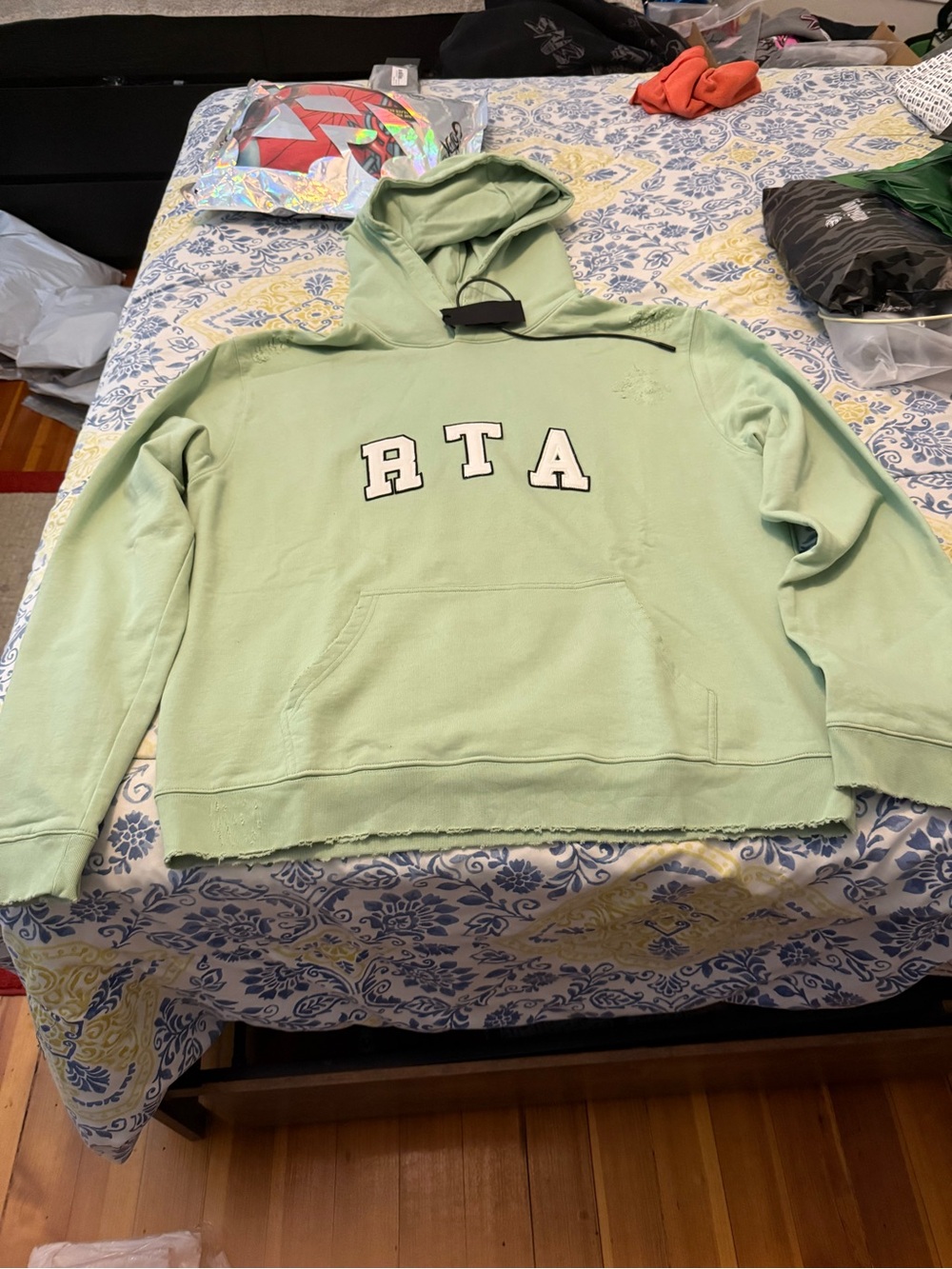 RTA Men’s Light Green Fleece Hoodoe Size 2X